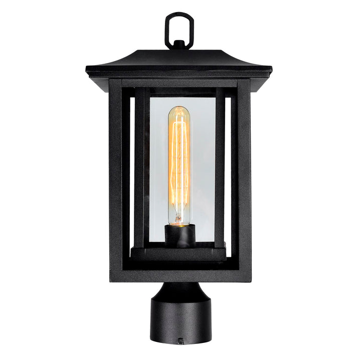 1 Light Black Outdoor Lantern Head