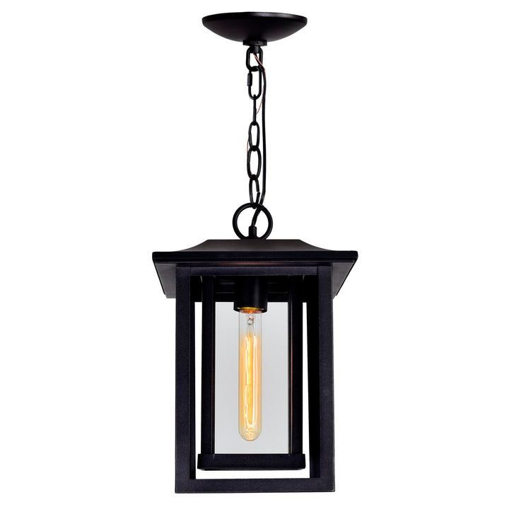 1 Light Black Outdoor Hanging Light
