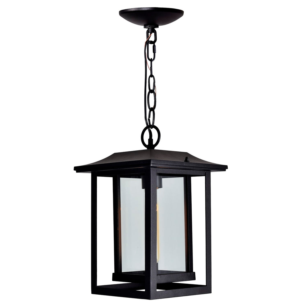 1 Light Black Outdoor Hanging Light