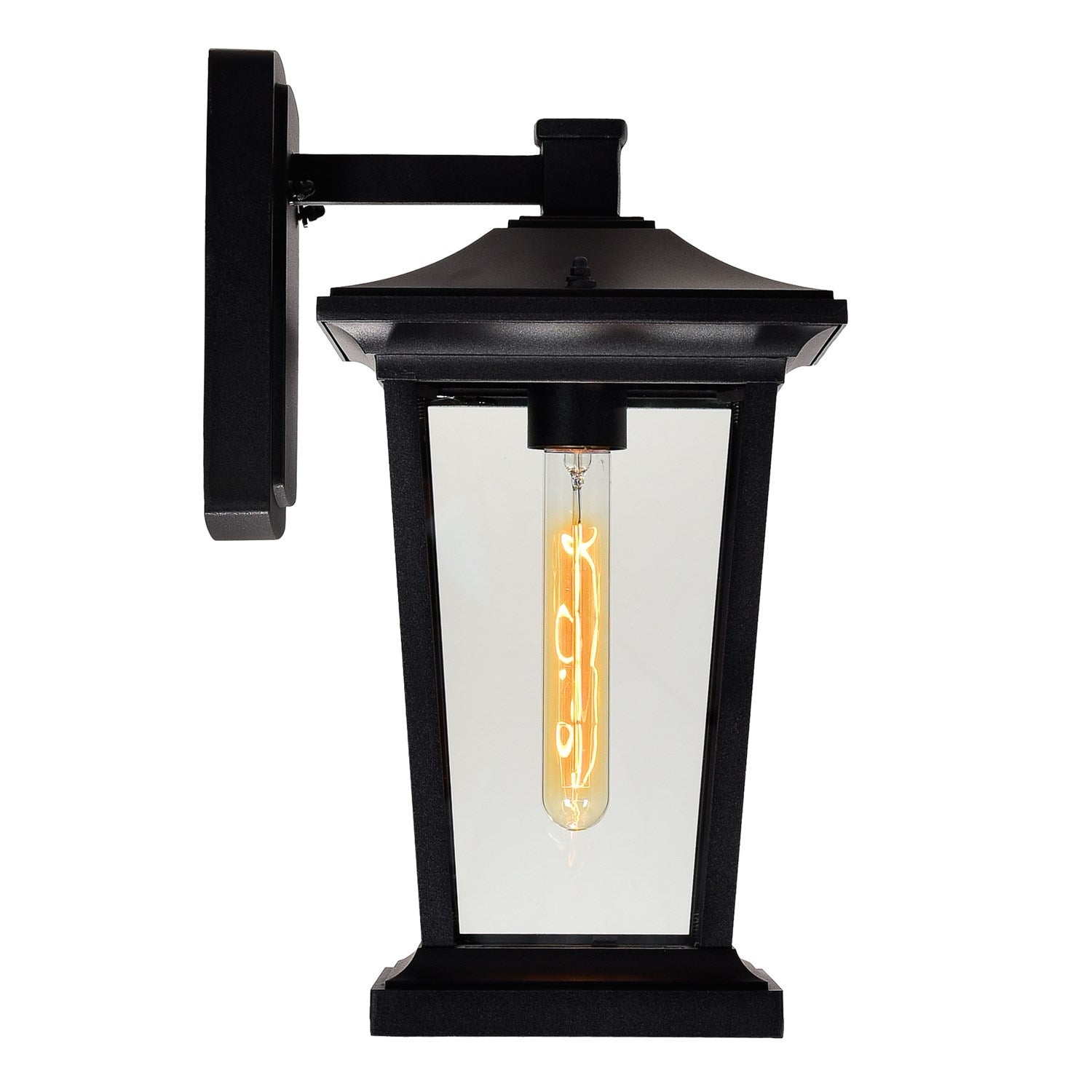 1 Light Black Outdoor Wall Light