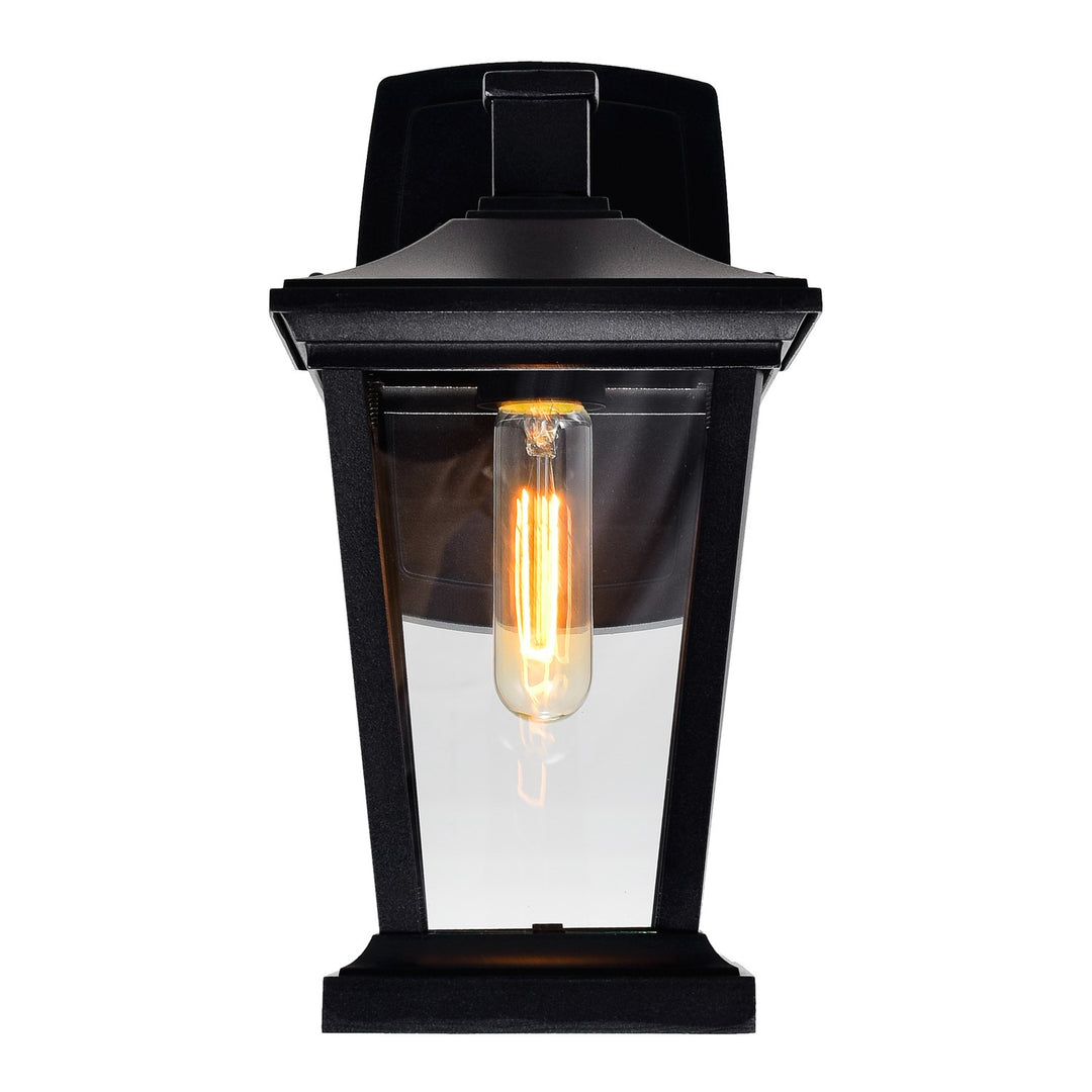 1 Light Black Outdoor Wall Light