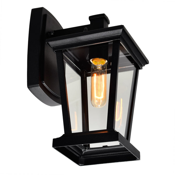 1 Light Black Outdoor Wall Light