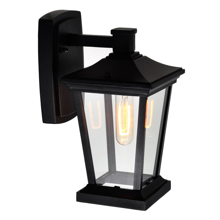 1 Light Black Outdoor Wall Light