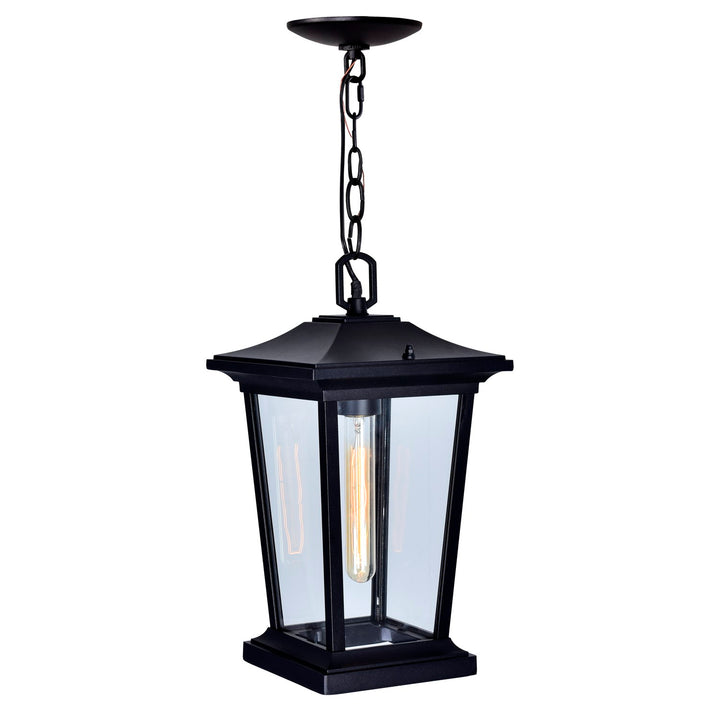 1 Light Black Outdoor Hanging Light by CWI Lighting