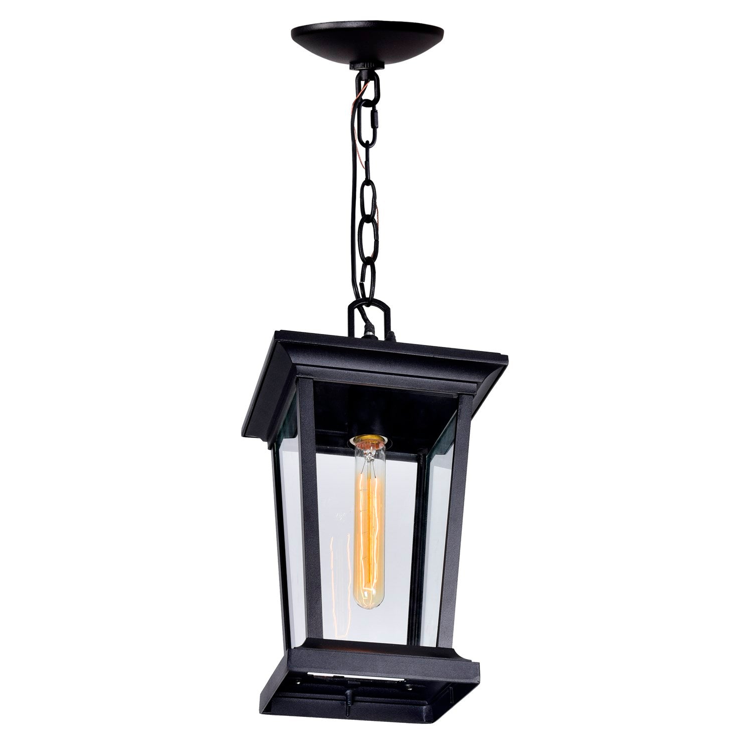 1 Light Black Outdoor Hanging Light