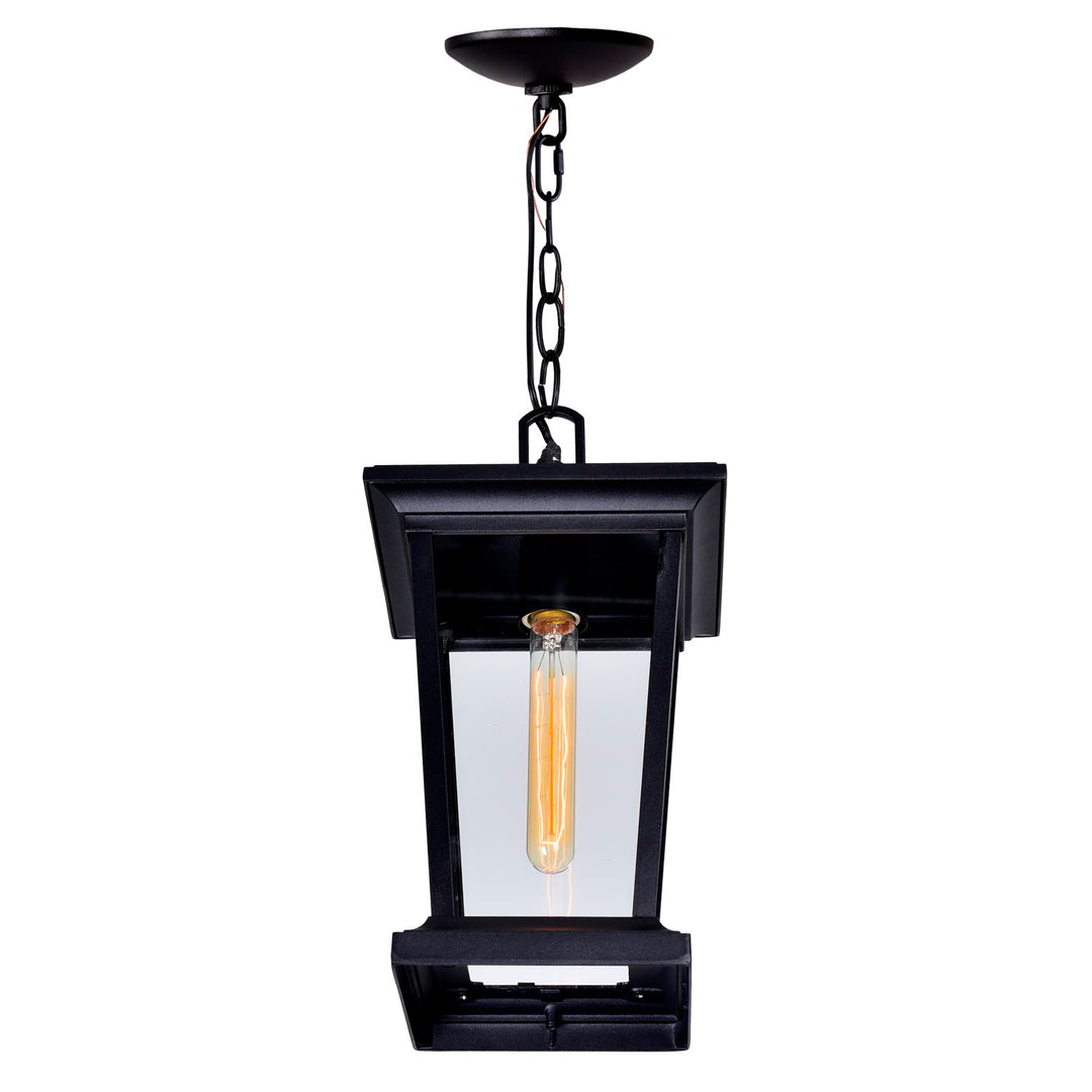1 Light Black Outdoor Hanging Light