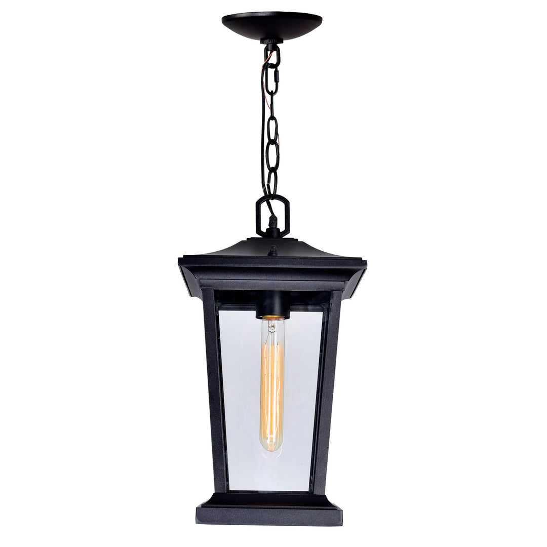 1 Light Black Outdoor Hanging Light