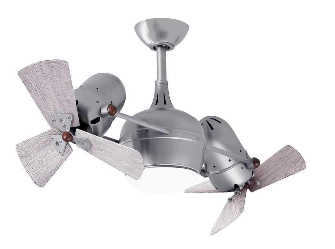 With Light Kit-Brushed Nickel-Barnwood Tone Wood Blades by Matthews Fan Company