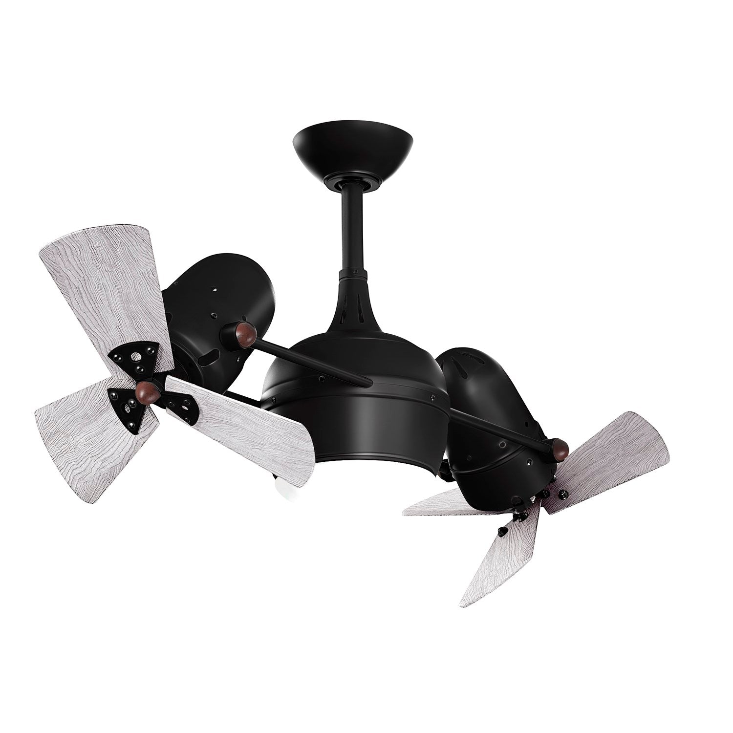 With Light Kit-Matte Black-Barnwood Tone Wood Blades by Matthews Fan Company