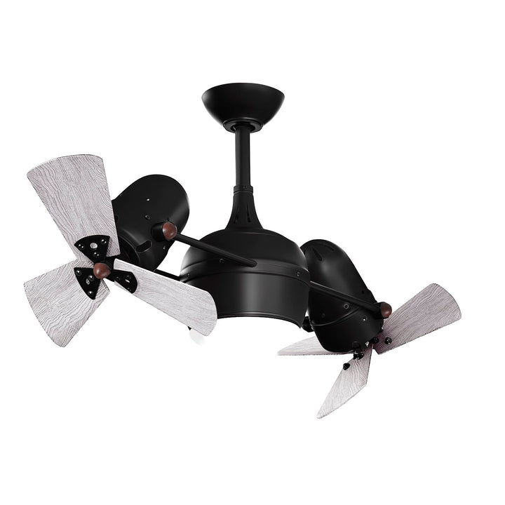 With Light Kit-Matte Black-Barnwood Tone Wood Blades by Matthews Fan Company