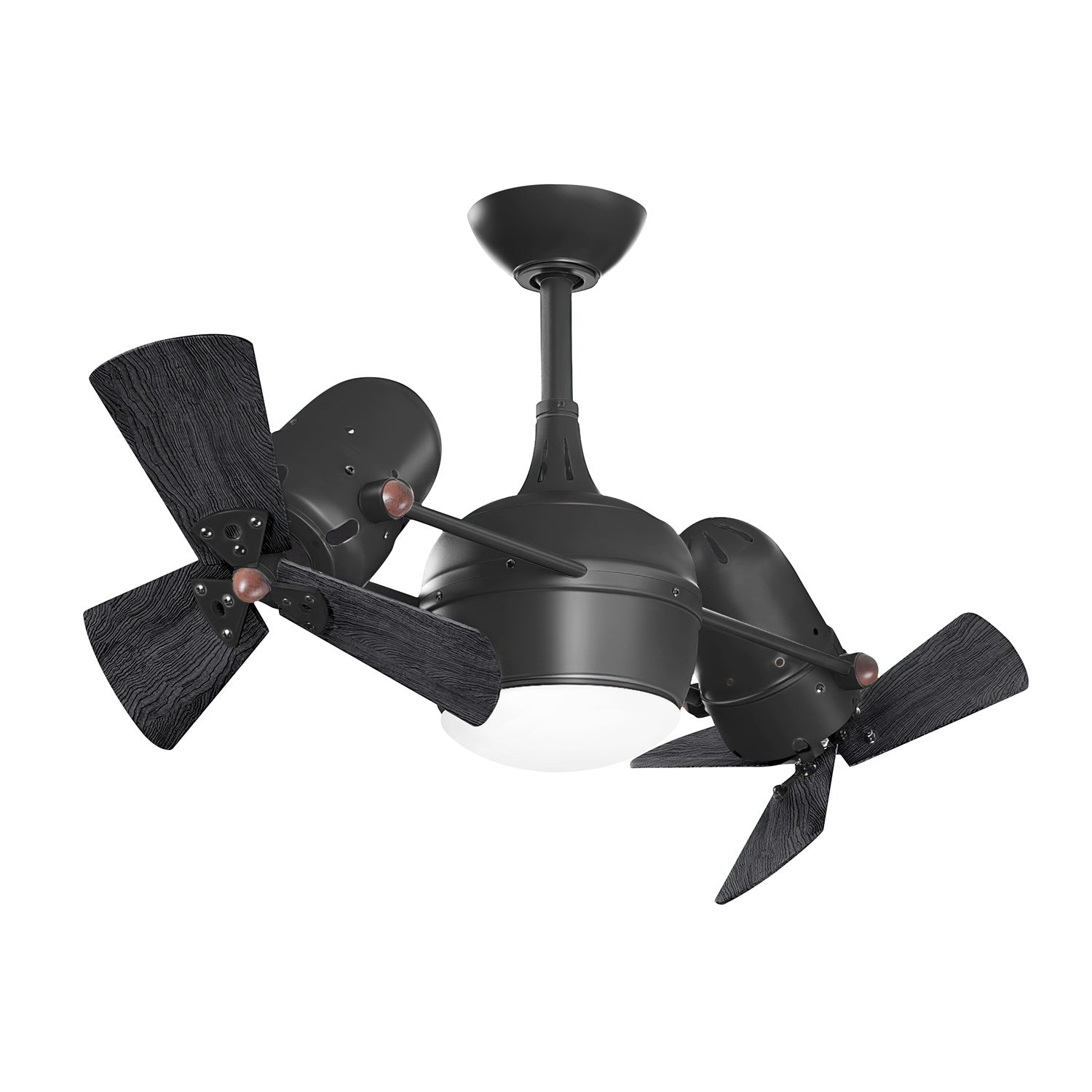 With Light Kit-Matte Black-Matte Black Wood Blades by Matthews Fan Company