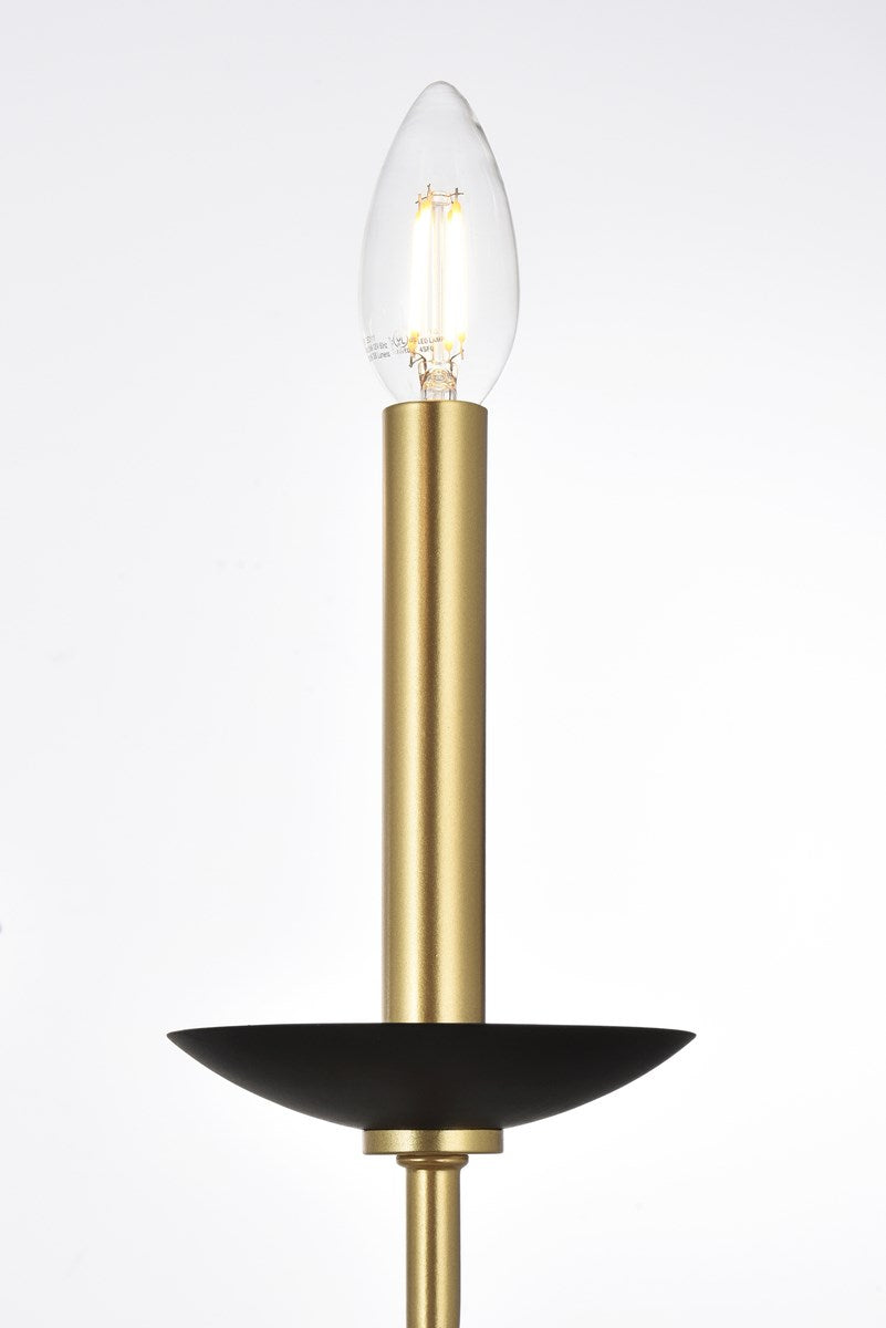 42 Inch Pendant In Black And Brass