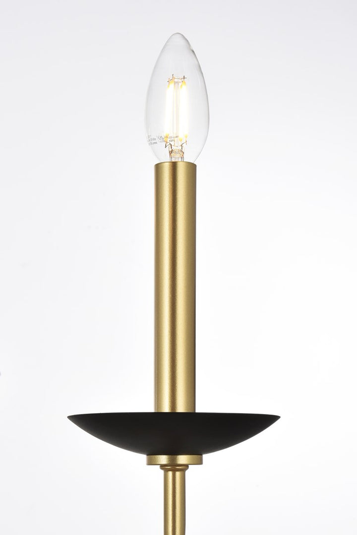 36 Inch Pendant In Black And Brass