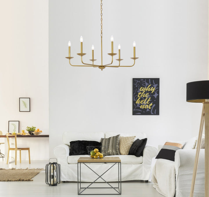 36 Inch Pendant In Brass