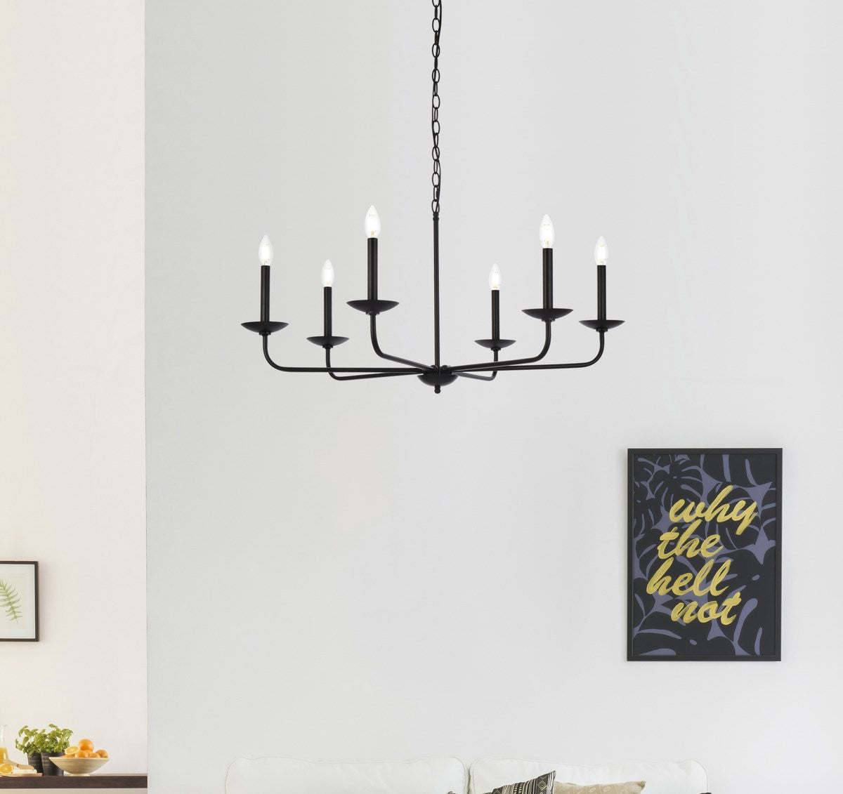 36 Inch Pendant In Black