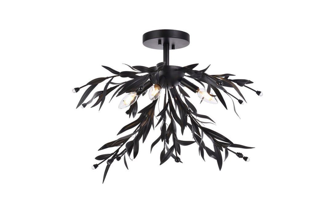 23 Inch Flush Mount In Black by Living District