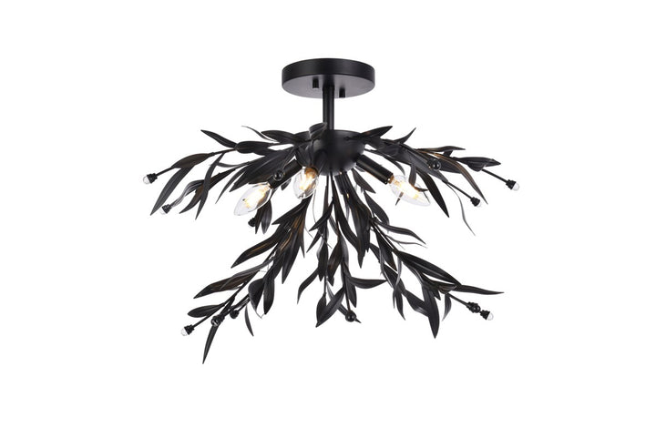 23 Inch Flush Mount In Black by Living District