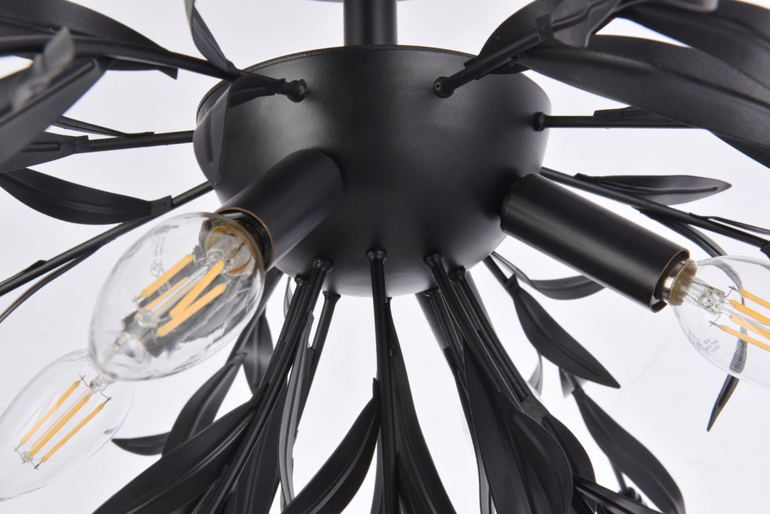 23 Inch Flush Mount In Black