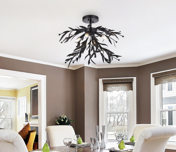 23 Inch Flush Mount In Black