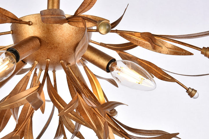 18.5 Inch Flush Mount In Gold Leaf