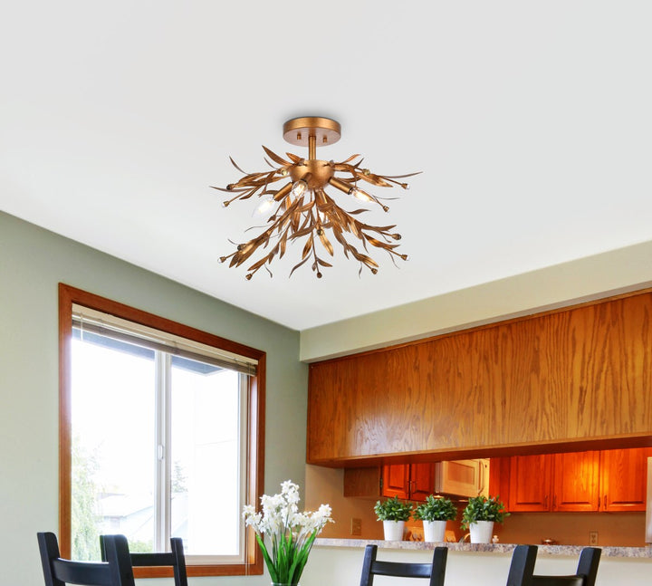 18.5 Inch Flush Mount In Gold Leaf