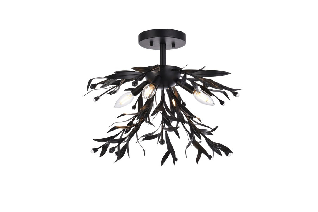 18.5 Inch Flush Mount In Black by Living District