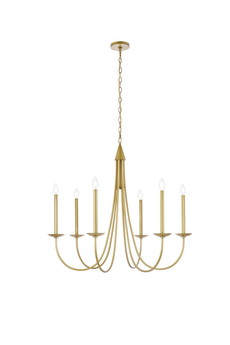 36 Inch Pendant In Brass by Living District