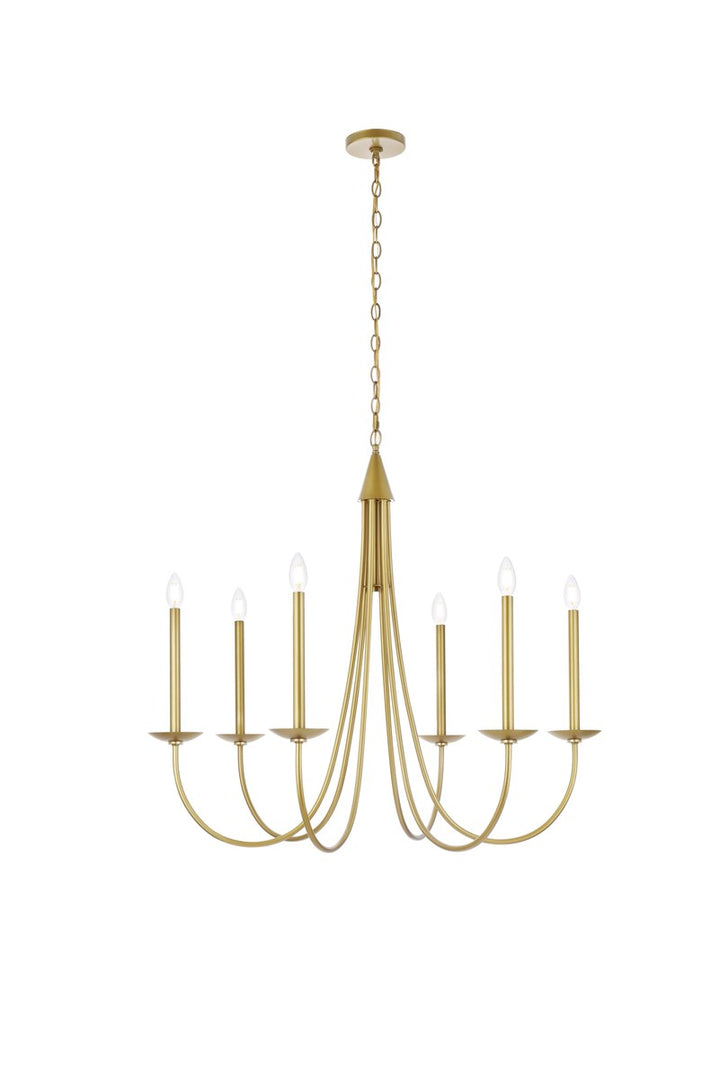 36 Inch Pendant In Brass by Living District