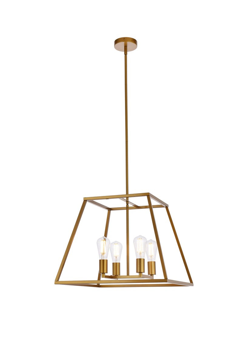 20 Inch Pendant In Brass by Living District