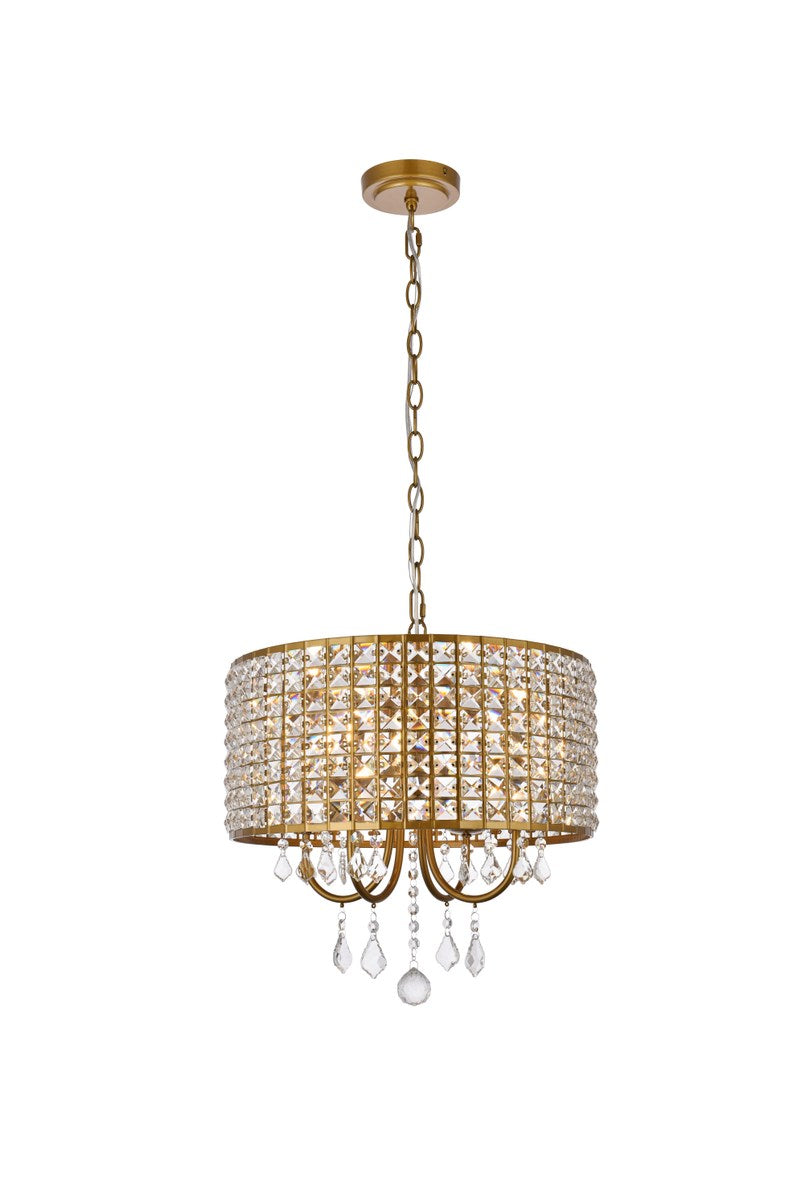 17 Inch Pendant In Brass by Living District