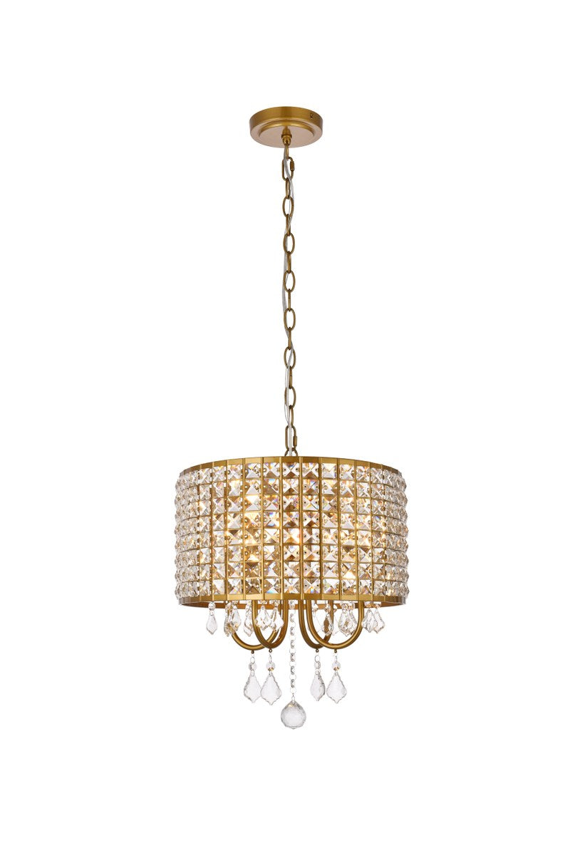 14 Inch Pendant In Brass by Living District