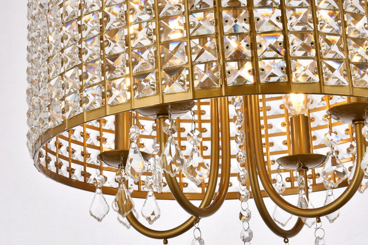 17 Inch Flush Mount In Brass