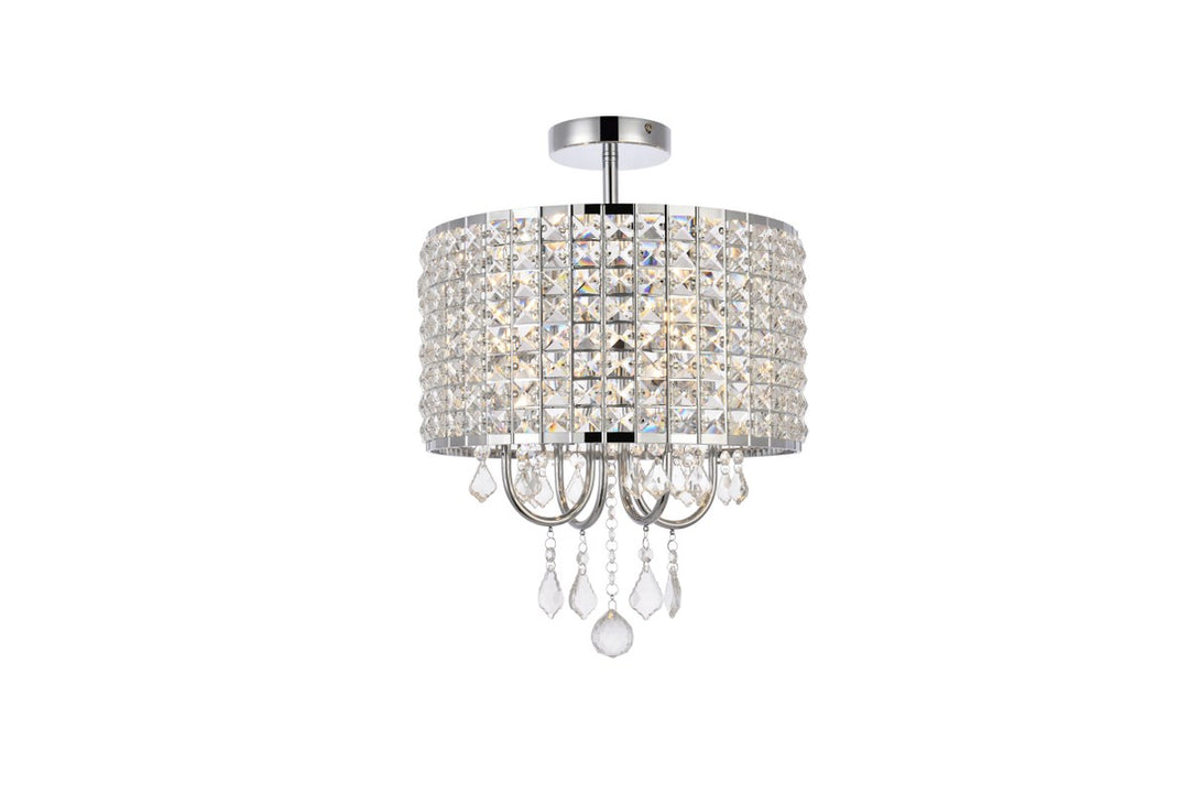 14 Inch Flush Mount In Chrome by Living District