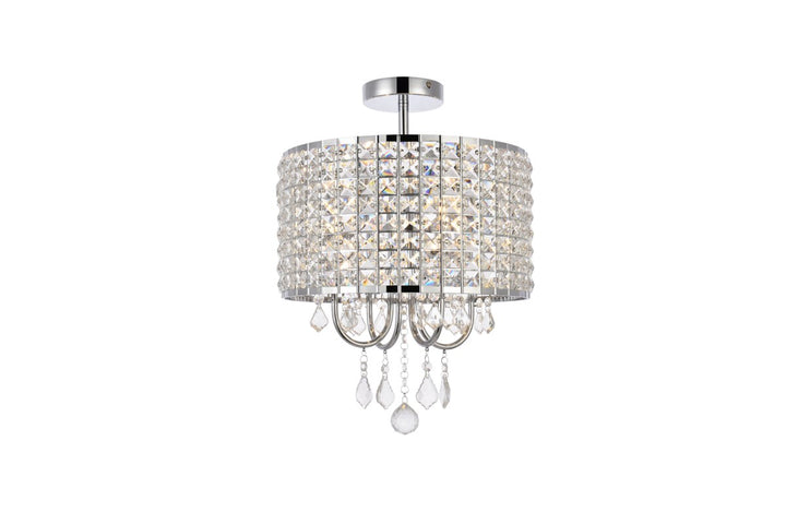 14 Inch Flush Mount In Chrome by Living District