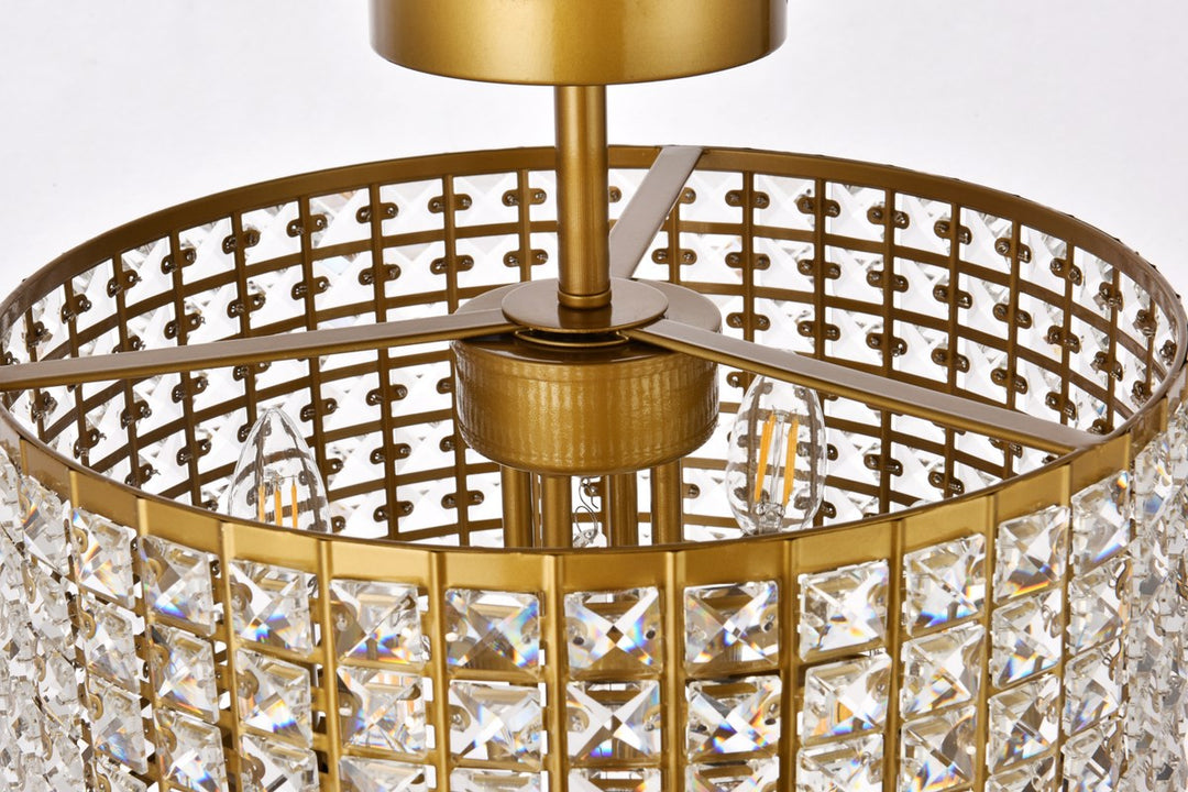 14 Inch Flush Mount In Brass