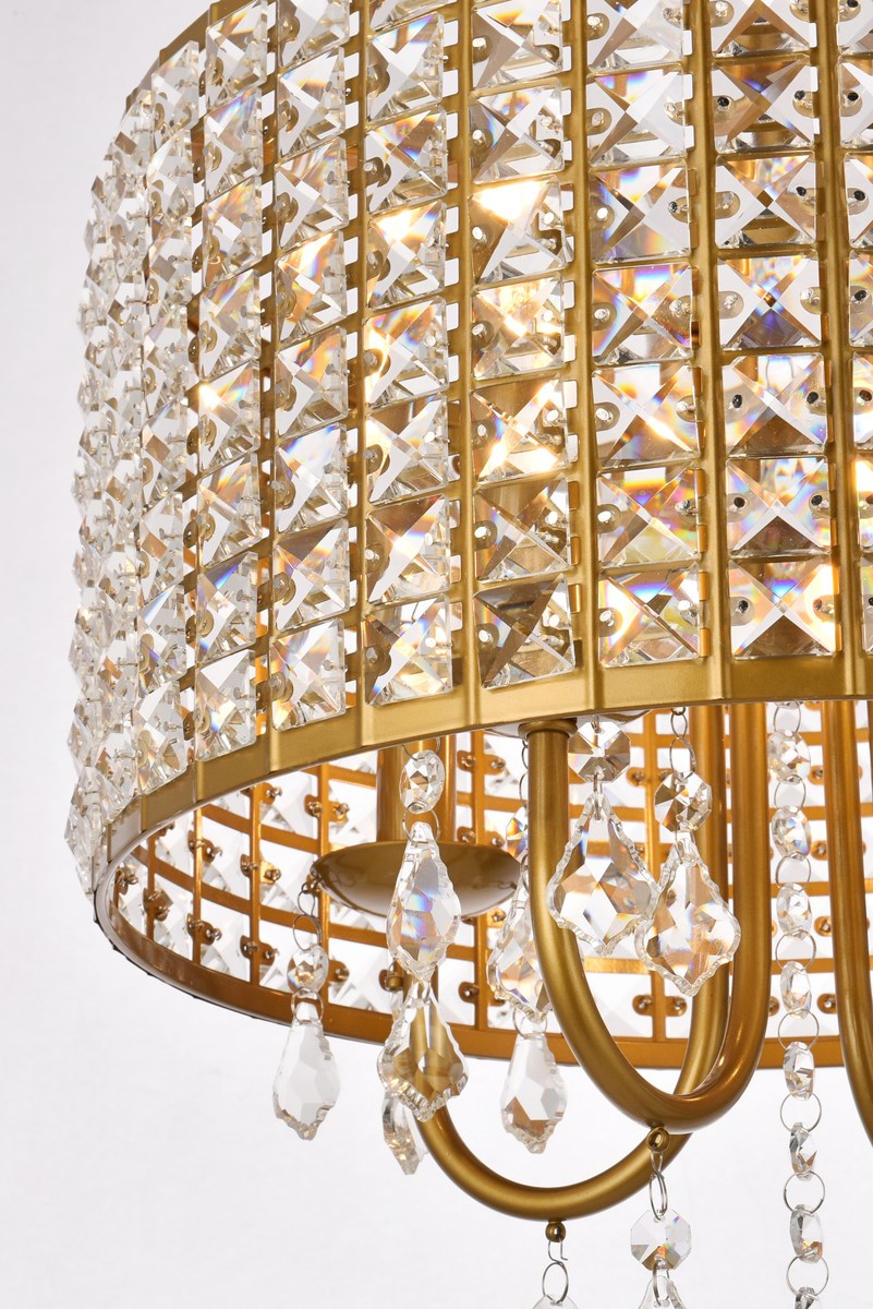 14 Inch Flush Mount In Brass