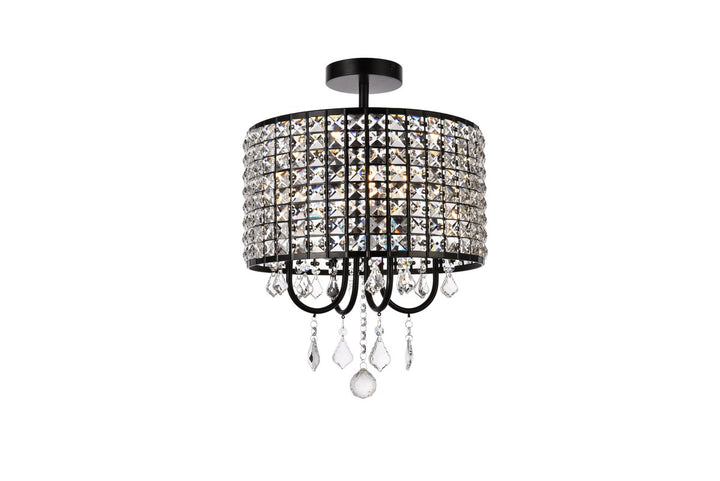 14 Inch Flush Mount In Black by Living District