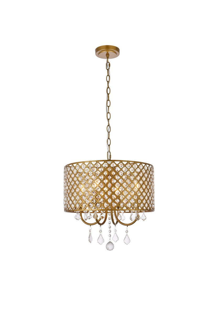 17 Inch Pendant In Brass by Living District