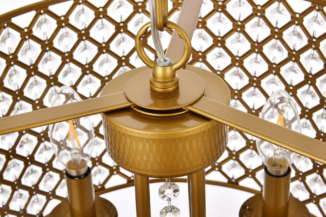 17 Inch Pendant In Brass