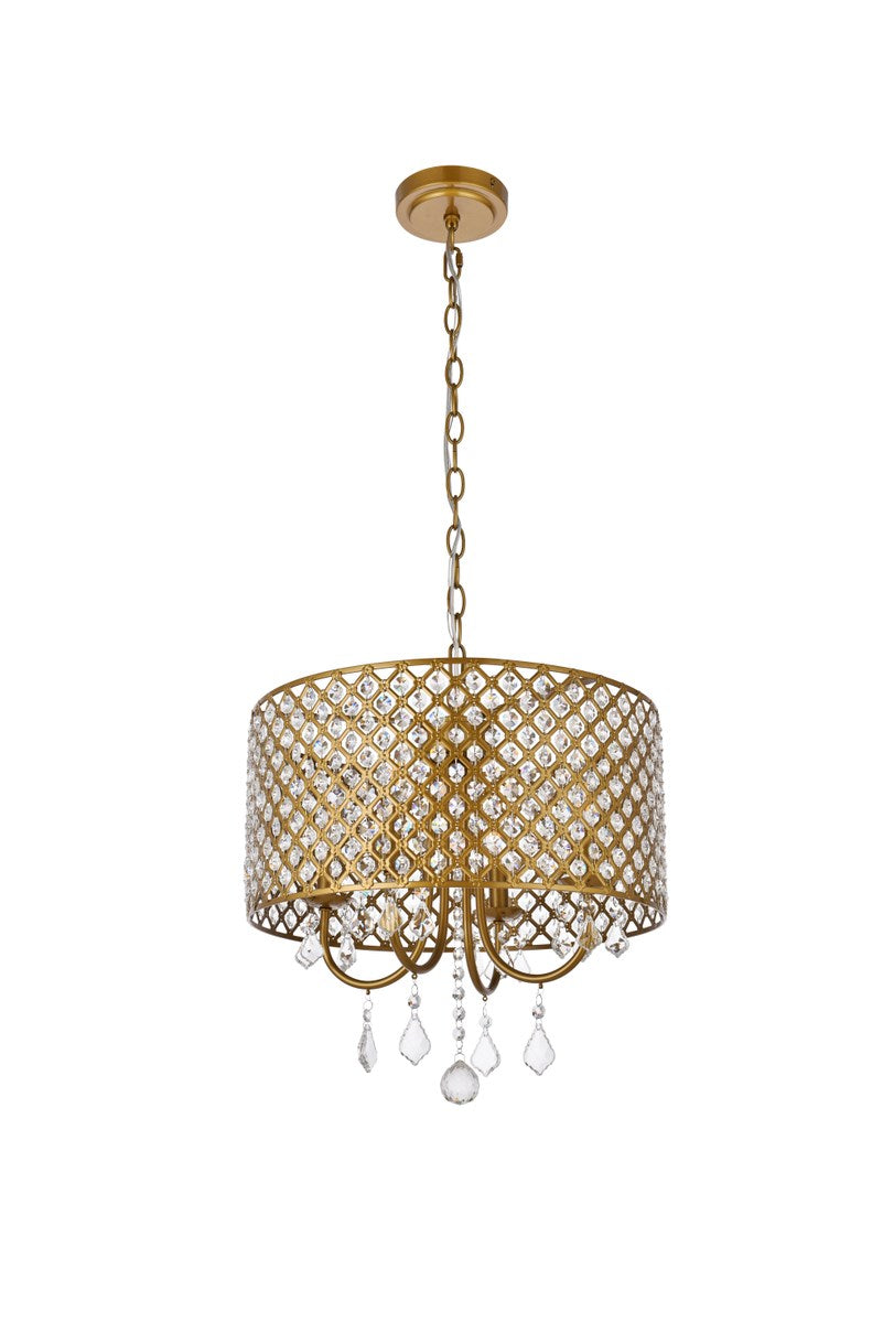 17 Inch Pendant In Brass
