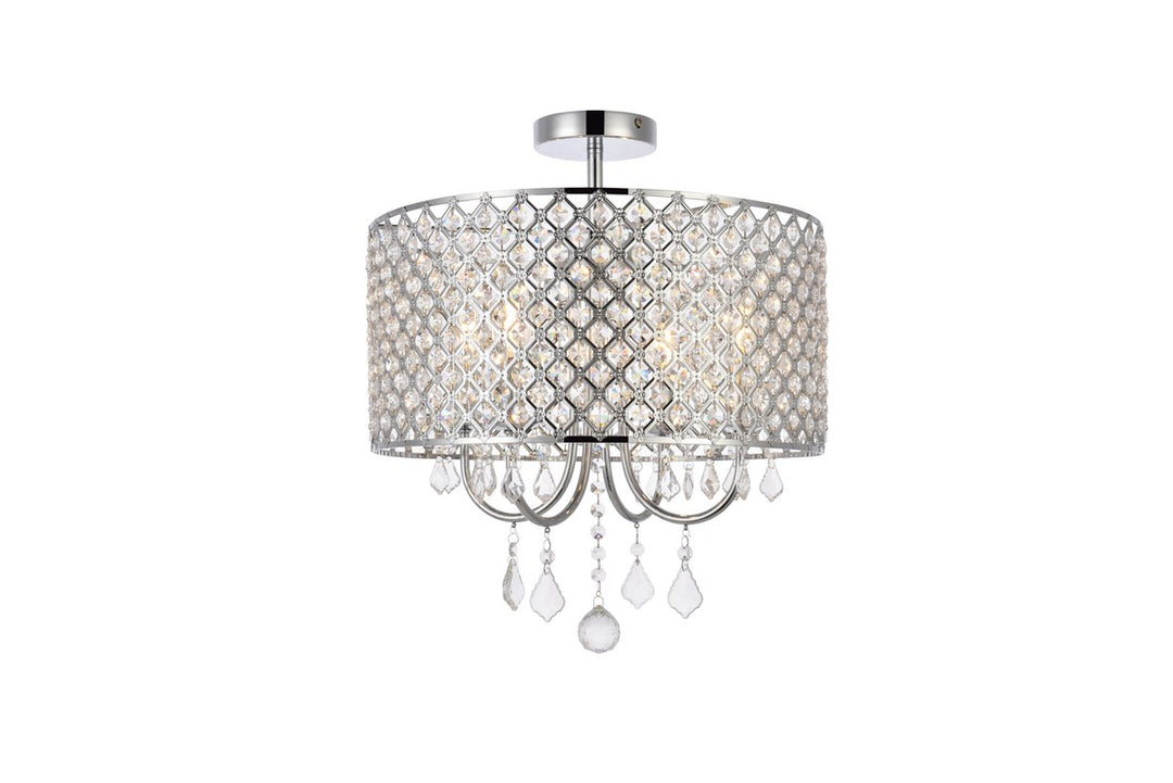 17 Inch Flush Mount In Chrome by Living District