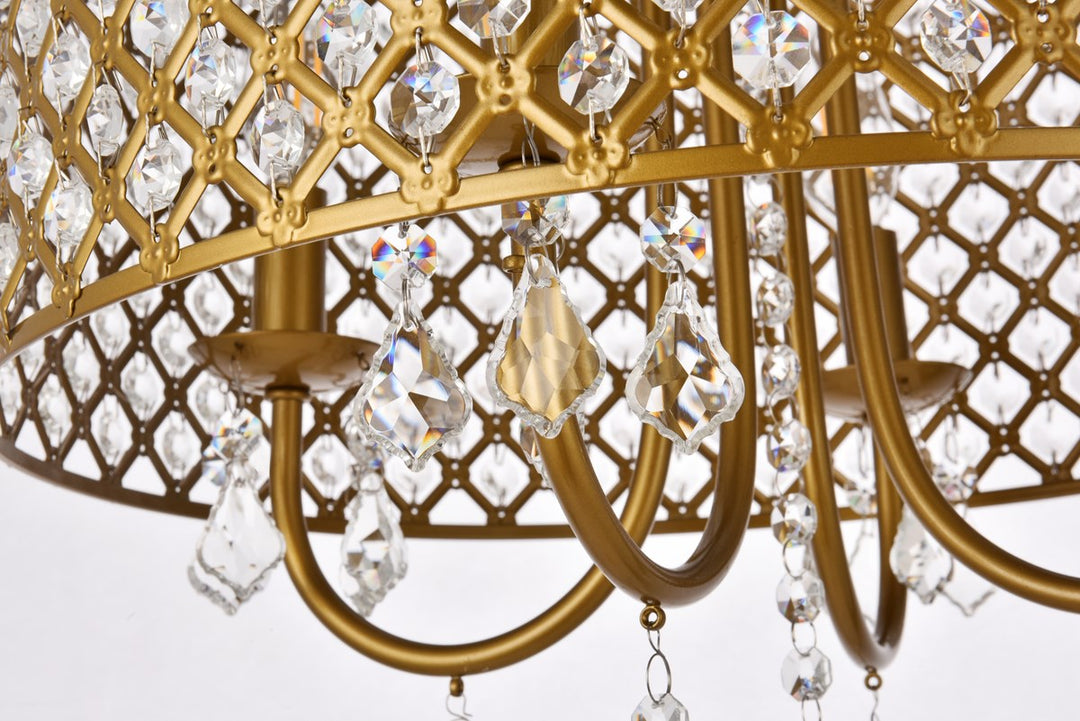 17 Inch Flush Mount In Brass