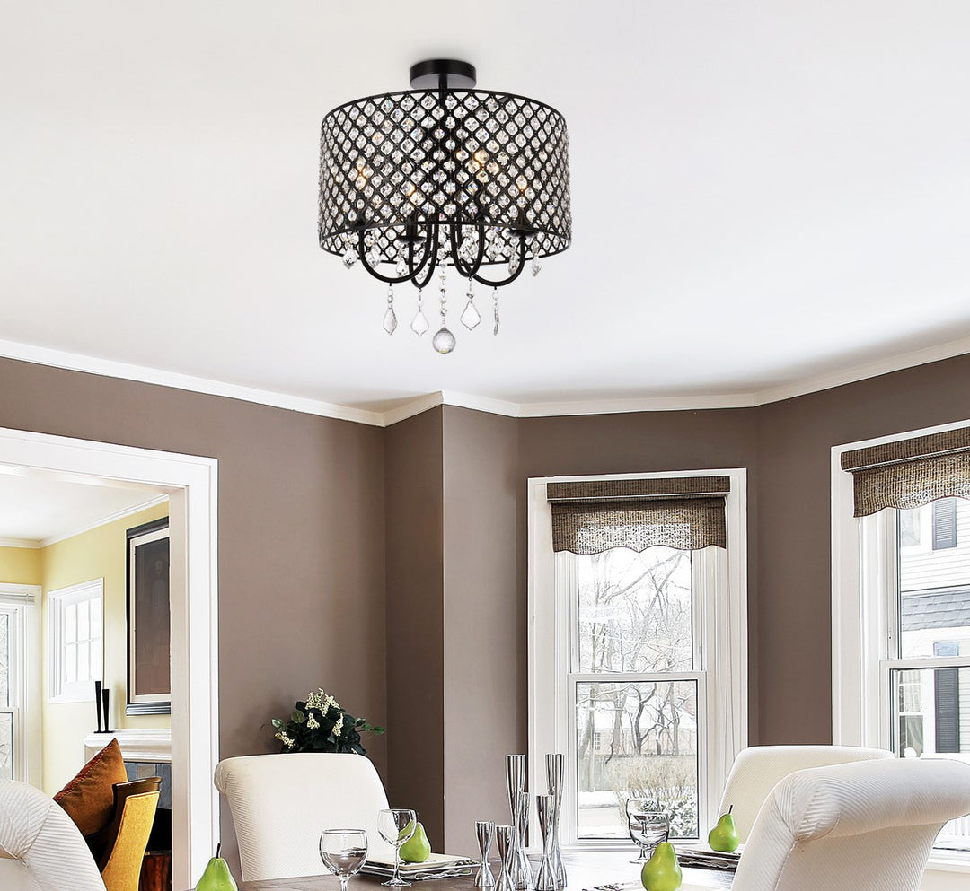 17 Inch Flush Mount In Black