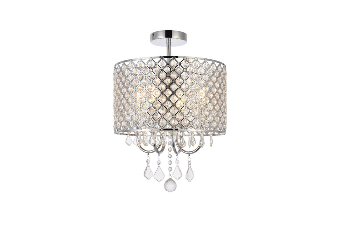 14 Inch Flush Mount In Chrome by Living District