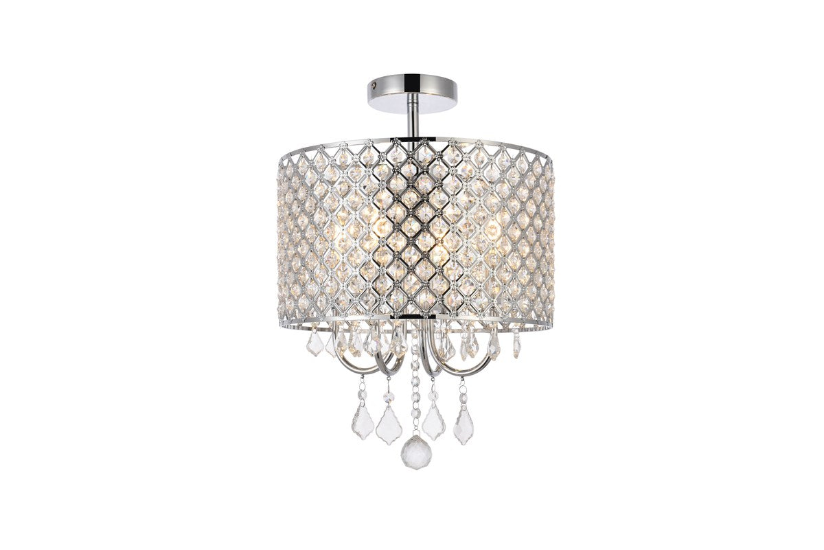 14 Inch Flush Mount In Chrome by Living District
