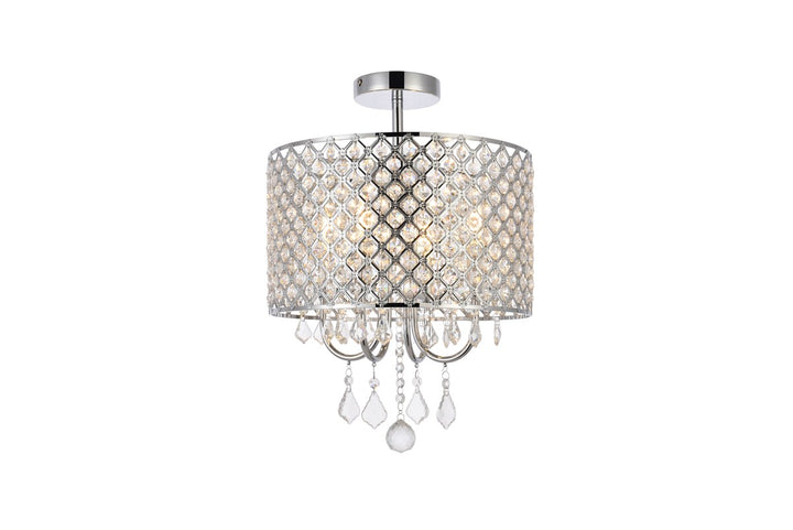 14 Inch Flush Mount In Chrome by Living District