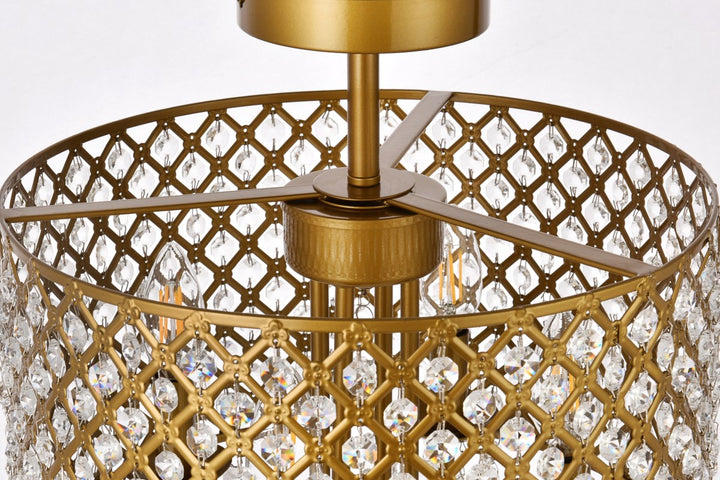 14 Inch Flush Mount In Brass