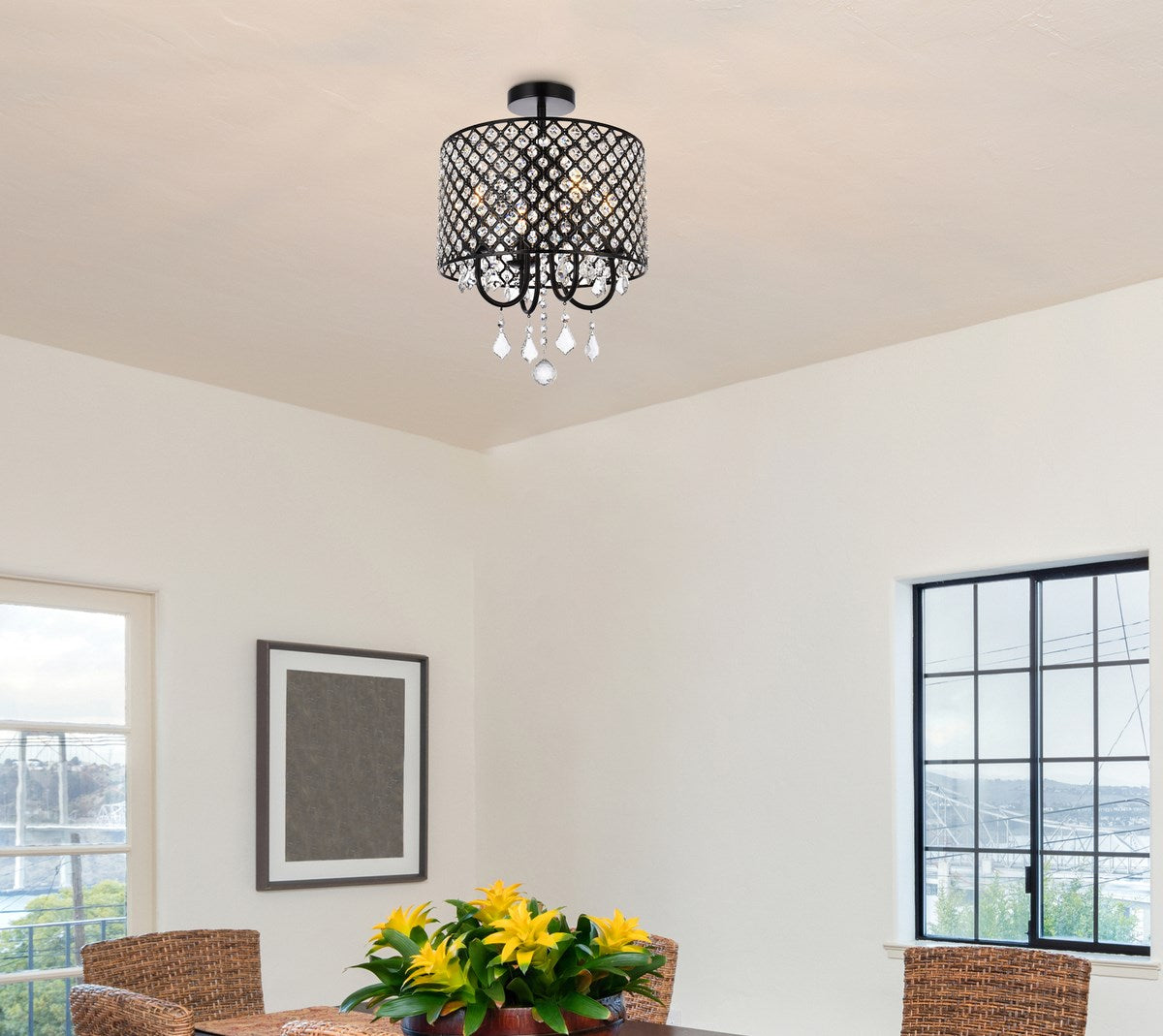 14 Inch Flush Mount In Black