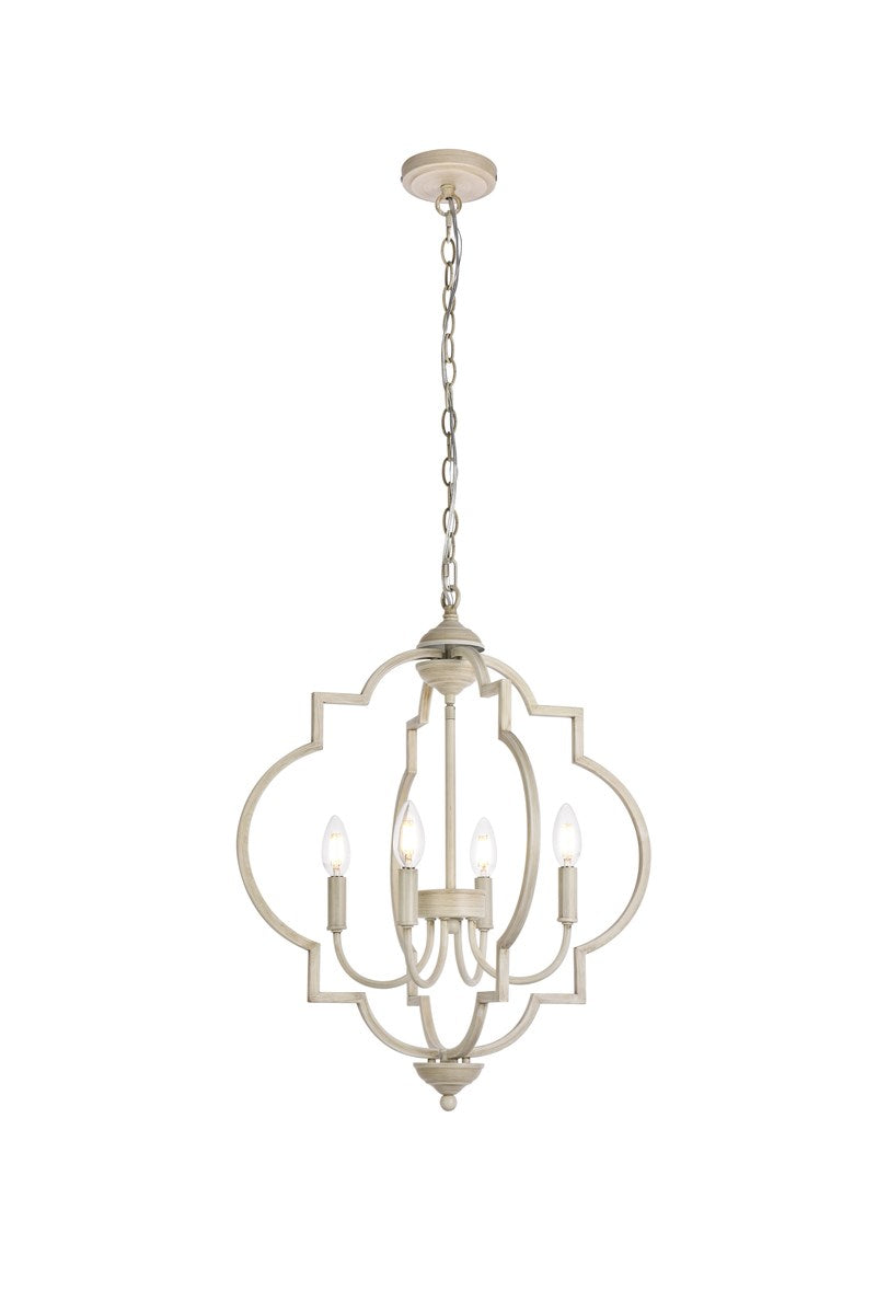 4 Lights Pendant In Weathered Dove by Living District