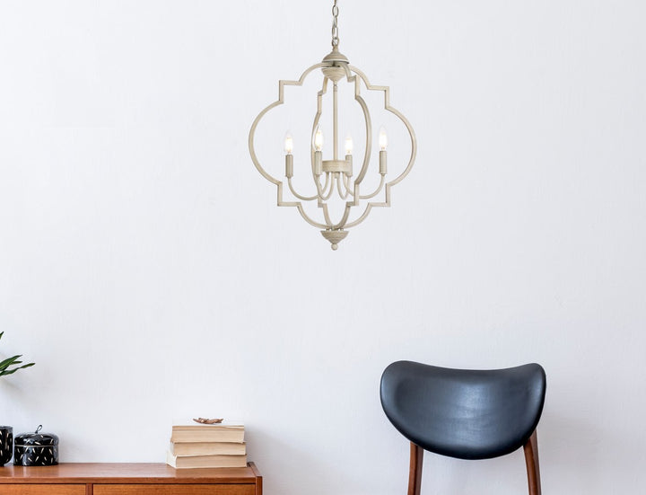 4 Lights Pendant In Weathered Dove